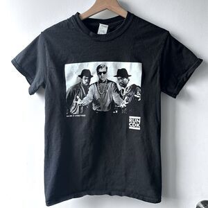 Run CDK Run DMC Black Graphic T-Shirt - Size Small Streetwear 80s rap hip hop